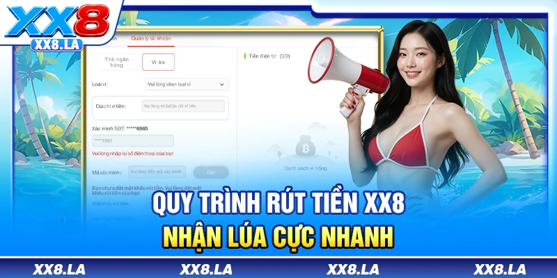 Quy trình rút tiền XX8 nhận lúa cực nhanh