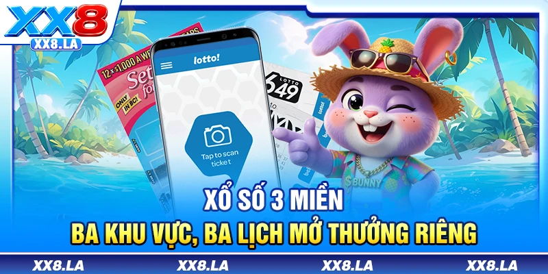 Xổ số 3 miền: Ba khu vực, ba lịch mở thưởng riêng